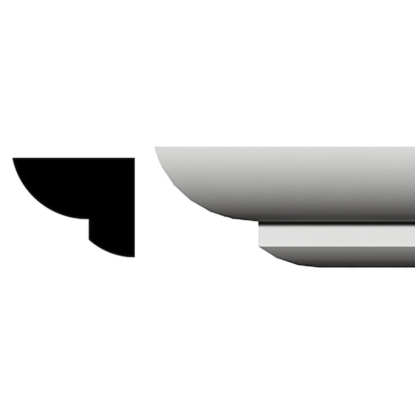 Ekena Millwork 3/8"H x 1/2"P x 96"L Bead Moulding, PVC MLD00X01X96BESWPV - main